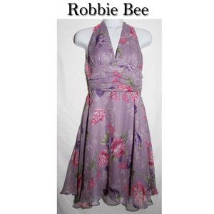 Robbie Bee Halter 100% Silk Dress Size 6P NWT 🤩
